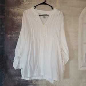 Cathy Daniels 100% Cotton White Blouse Vintage, Never Worn!